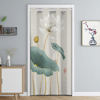 厨房门帘防油烟推拉门帘隔断帘冬季保暖防风家用免打孔卧室厨房油烟