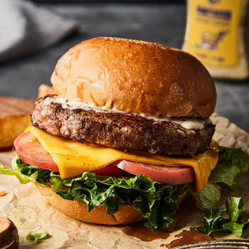 嗑嗑龙黑塔安格斯牛肉饼汉堡牛肉饼2kg/20片富含高蛋白口感细腻肉质