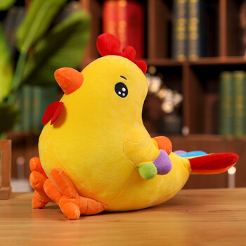 毛绒玩具仿真公鸡布娃娃可爱睡觉抱枕公仔萌款儿童节礼物 小鸡玩偶 45