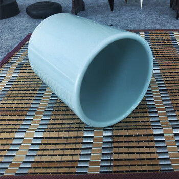 芬尚 文房书画用品 仿玉笔筒毛笔筒仿陶瓷塑料笔筒 学生书房办公学习用桌面摆件美观实用防摔12*10cm