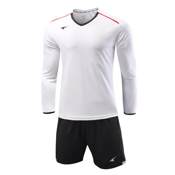 足球服套装男秋冬季长袖组队训练服比赛队服团购定制足球球衣白色4xl