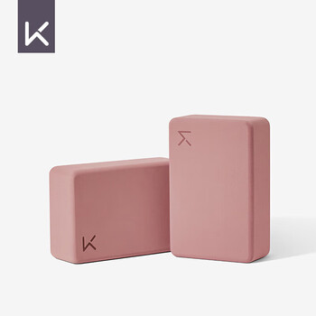 Keep 瑜伽砖辅助拉伸磨砂稳固防滑瑜伽舞蹈EVA环保材质 灰烟粉一对装 Keep 瑜伽砖辅助拉伸磨砂稳固防滑瑜伽舞蹈EVA环保材质 灰烟粉一对装