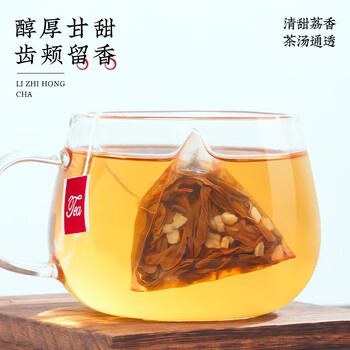 福茗源茶叶花草茶 荔枝红茶 茶包荔枝干红茶水果茶冷泡水喝37.5g15包/盒