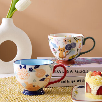 网易严选田园手绘早餐杯水杯 微波炉陶瓷马克杯 田园繁花-400ml礼物家居馆 网易严选田园手绘早餐杯水杯 微波炉陶瓷马克杯 田园繁花-400ml礼物家居馆