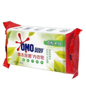 奥妙茶树内衣皂100g*2块+超效洗衣皂206g 新旧包装 亲肤杀菌