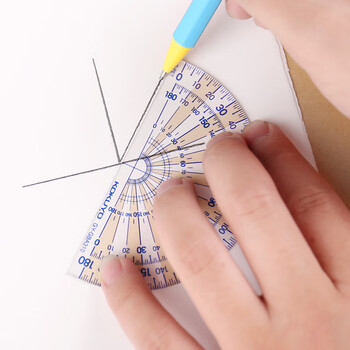 国誉(KOKUYO)半圆量角器学生办公用180度山形刻度透明网格型测量尺子 GY-GBA310 国誉(KOKUYO)半圆量角器学生办公用180度山形刻度透明网格型测量尺子 GY-GBA310