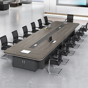 遇造会议桌长桌大型办公会议桌椅培训洽谈桌可定制  6米会议桌
