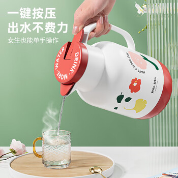 JEKO&JEKO保温壶家用大容量暖水壶热水瓶宿舍开水瓶数显佩立肯1.6L花间蝶舞
