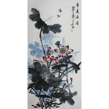 画家 齐良芷《香远溢清》v25406839拍卖已结束河南美协会员 常l进