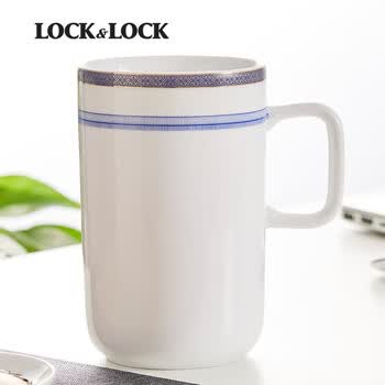 乐扣乐扣（LOCK&LOCK）荣耀杯通透茶杯办公室水杯陶瓷无盖喝水杯男士商务水杯 YSH110004