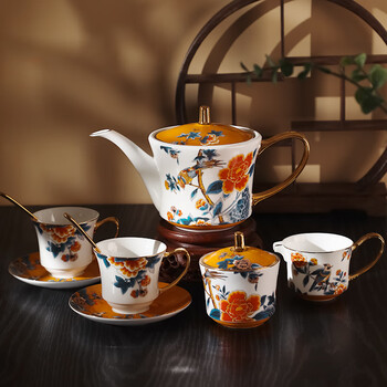 华光国瓷 骨瓷茶具套装 陶瓷茶壶盖碗水杯系列礼盒套装 风华凝香 风华