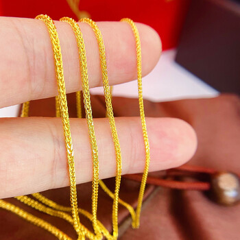 格洛美老凤凰5g黄金肖邦链 足金999项链 素金链锁骨520情人节礼物送