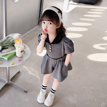 kzoh一岁女孩衣服夏季女童套装2-6岁宝宝夏装两件套3时尚休闲小童童装