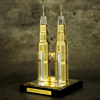 巧马高端高档定制世界地标建筑摆件大楼竣工纪念礼品创意水晶房子模型
