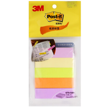3M【全网低价】便签 便条纸/便利贴/荧光指示标签 办公用品 学习用品文具 670-5AN (5色装) 3M【全网低价】便签 便条纸/便利贴/荧光指示标签 办公用品 学习用品文具 670-5AN (5色装)