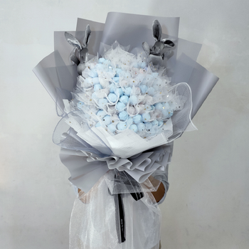 抖音棒棒糖手提袋零食花束5六一儿童节三八妇节女神生日礼物女diy花艺包装纸材料包套装成品送礼年货99兔基斯 成品 有糖果 图片价格