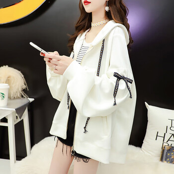 匠璃十四岁中学生女春秋外套女装初中高中生开衫薄款卫衣宽松时尚上衣