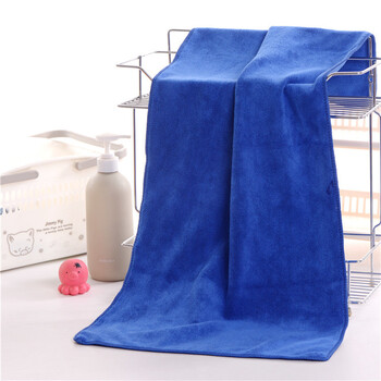 10条装毛巾美容院理发店发廊美发蓝色吸水不掉毛定制logo批发深蓝色