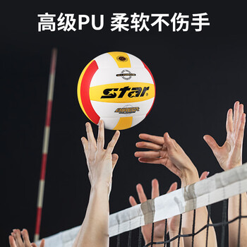 世达排球中考专用球中学生体考标准PU柔软硬排比赛用球5号vb4055 