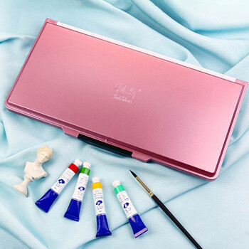 鲁本斯（PaulRubens）可拆卸24色格保湿调色盘国画水彩调色板颜料盒美术工具颜料盘墨碟-蓝色0116025