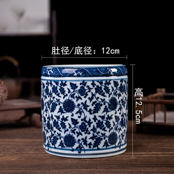 崇祯青花笔筒型号规格- 京东
