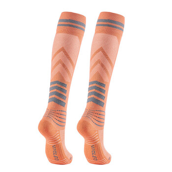 维克利奥（VICLeO）儿童足球袜过膝高筒青少年毛巾底防滑专业训练长筒袜V621369珊瑚粉袜底长18-20CM
