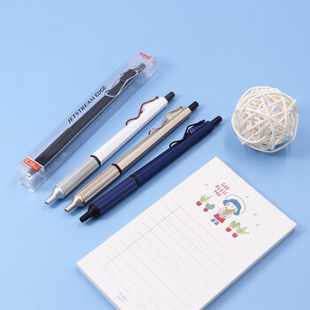 uni三菱（uni）按制圆珠笔金属笔握原子笔 低重心办公商务用中油笔 SXN-1003-28 0.28mm 香槟金杆