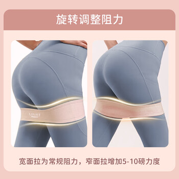 PROIRON普力艾 弹力带 硅胶弹力圈拉力带瑜伽弹力带健身弹力圈 粉15-20LB