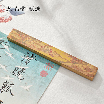 銅製 百富鎮尺 百福鎮尺 文房四宝 書法 画圧尺一対 装飾品 工芸品 美術品 联星文房实心铜纸镇黄铜书法压条镇尺铜镇纸文房四宝压纸小号加厚