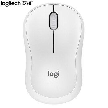 罗技（Logitech）M221 轻音鼠标 无线鼠标 办公鼠标 对称鼠标 带无线微型接收器 米白色
