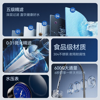 德克西德国净水器家用厨房自来水前置过滤器超滤净水机不锈钢净化器水龙头