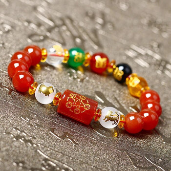 snqp五行转运珠属虎属猪寅亥六合护岁吉祥宏手链男饰品 女款