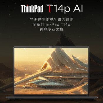 ThinkPad T14p AI 2024 全新酷睿Ultra处理器 联想高性能标压工程师本笔记本电脑办公轻薄本 Ultra 9-185H 32G 1T独显00CD