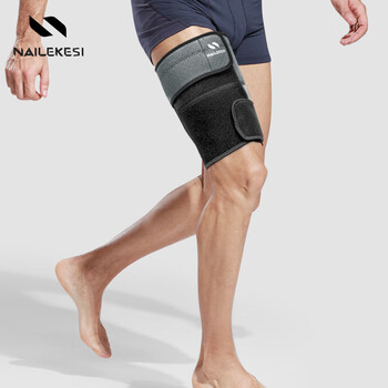 耐力克斯大腿护腿套护大腿护具运动肌肉拉伤绷带加压带绑带保暖均码1对装