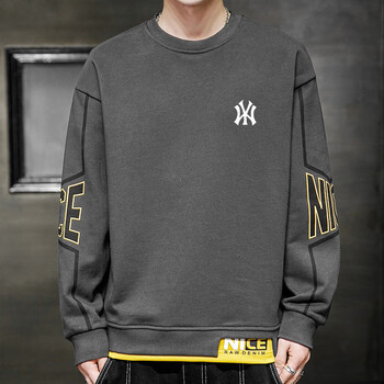 美职棒mlbny&ab卫衣男士春季新款时尚潮牌无帽圆领休闲宽松百搭青