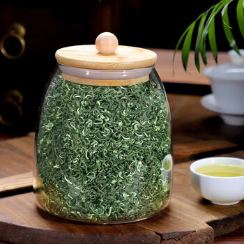 匠界茶叶碧螺春绿茶新茶嫩芽浓香型果香韵玻璃罐礼盒装250g中秋送礼