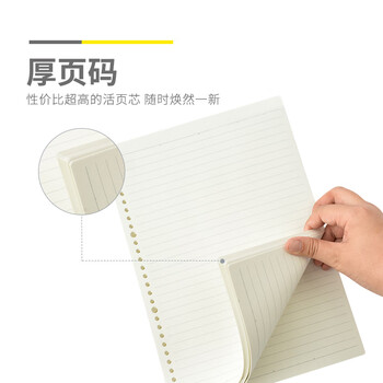 晨光（M&G）A5/20孔活页本芯横线活页本子替芯线圈纸活页笔记本替换内芯HA5A10A 100页/包