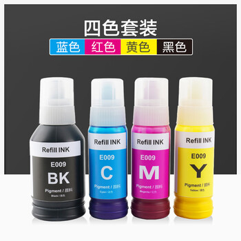 臻印彩适用爱普生009墨仓式墨水L15158 L15168 L6558 L6578打印机颜料墨水 【黑/红/蓝/黄】009四色墨水套装【图片 ...