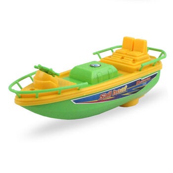乐加酷漂的船 玩具船儿童戏水模型可下水小仿真快艇海盗小船玩具 小黄