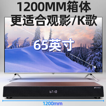 SANSUI山水 木质K歌版一体机回音壁 2.1声道 家庭KTV组合音响电视音响 家庭影院套装带麦克风 DV-91D
