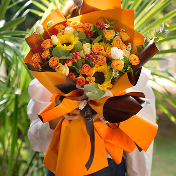 来一客鲜花速递玫瑰花绣球韩式混搭花束生日礼物送老婆送女友全国同城配送花店送花上门向日葵橙色泡泡 洋甘菊 图片价格品牌报价 京东