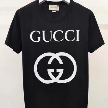 nasalike2022新款酷奇双g字母纯棉印花t恤网红明星同款男女情侣短袖