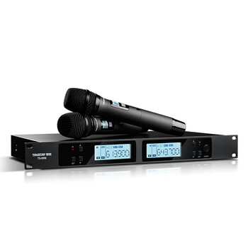 得胜（TAKSTAR）TS-5999无线话筒一拖二 会议室ktv舞台演出家庭专业k歌主持会议手持麦克风 黑色