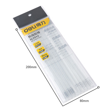 得力（deli）高粘性零甲醛热熔胶棒热胶枪胶棒胶条家用DIY10支装7mm*200mm