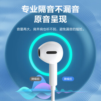 智国者【热销1000W+】有线耳机type-c接口数字音频手机带线2026最新款半入耳hifi适用华为苹果17iphone15