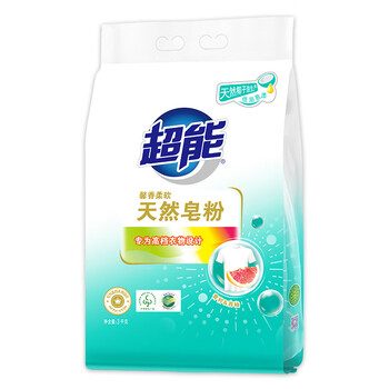 超能天然皂粉洗衣粉 3kg*1袋整箱装馨香柔软易漂洗持久留香 【6斤】