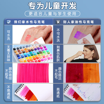晨光（M&G）双头水性马克笔12色APMV1429儿童无毒可水洗小学生美术专用不透色幼儿园彩色绘画画笔套装水彩笔