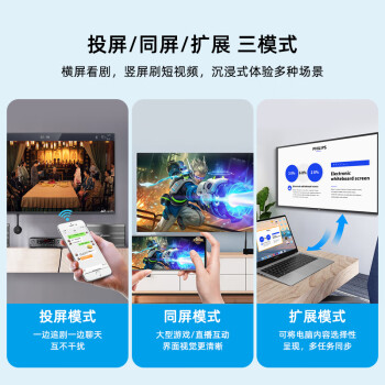 宝疆（BOEGAM）无线投屏器hdmi线4k高清同屏办公适用苹果安卓华为手机接电视显示器XS4 三发射器套装