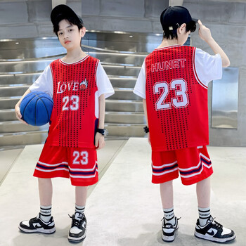 酷士凡童装男童篮球服运动套装夏装速干透气款夏季短袖儿童球衣男孩
