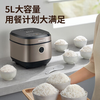 九阳（Joyoung）5L 电饭煲 大容量家用电饭锅 预约多功能煮饭锅 推荐5-8-10人 50FY808